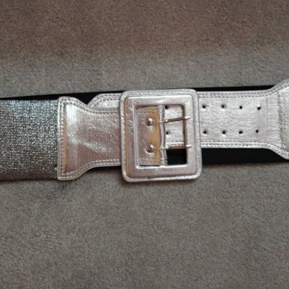 Silver sparkly waist belt